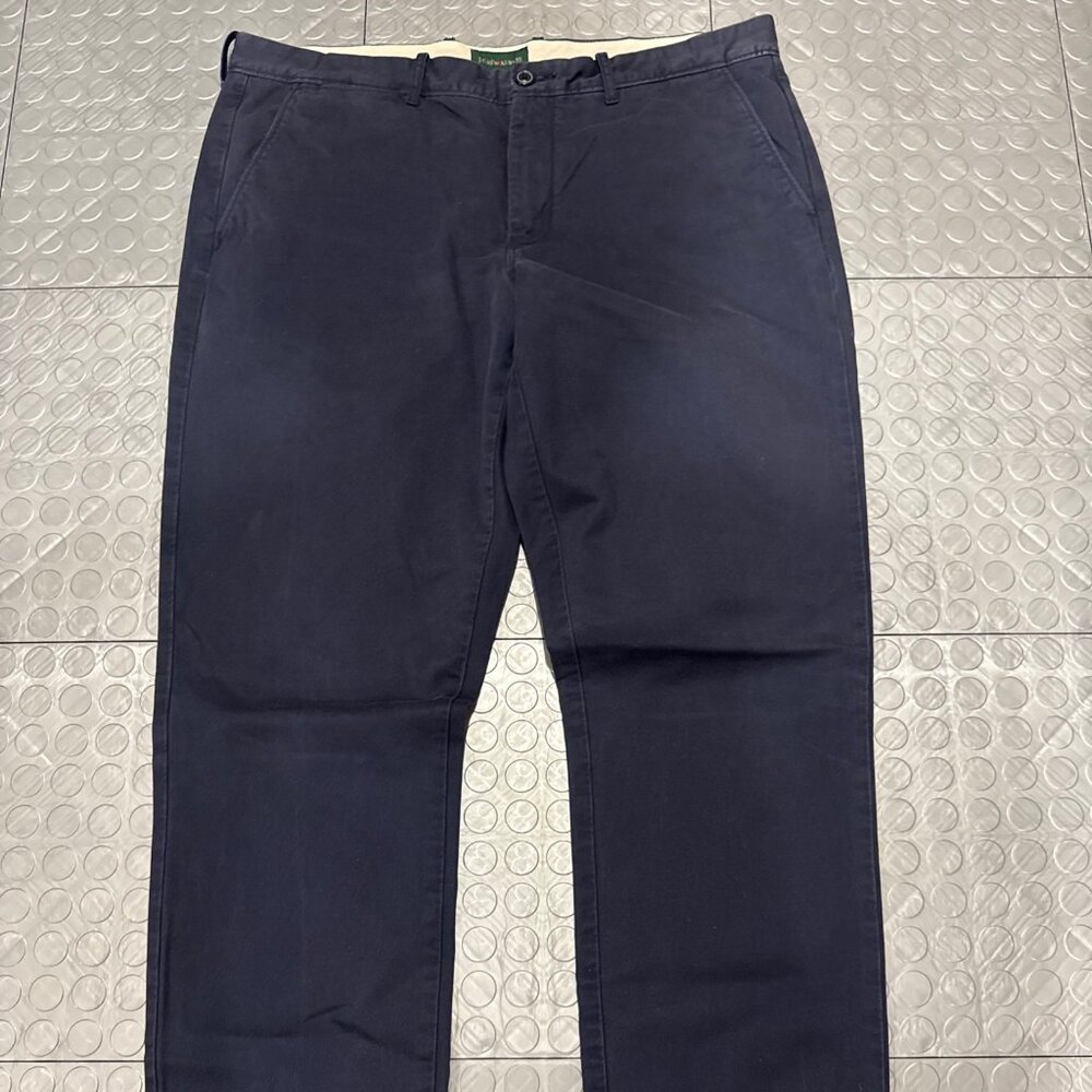 J Crew 770 Straight Leg Broken-In Cotton Chino Pant 35x32 Navy Blue